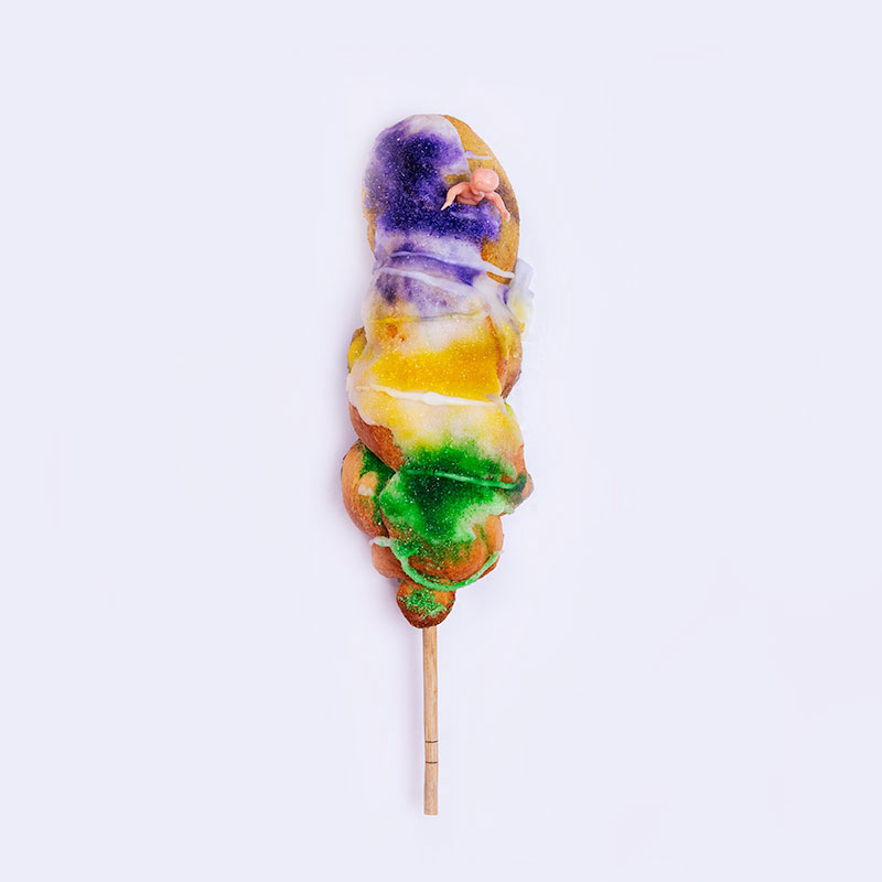 Sugar Love Bakery King Cake on a Stick