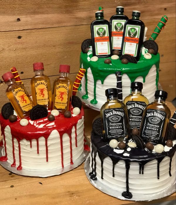 Alcohol Drip Cake by Sugar Love Bakery