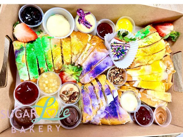 Charcuterie King Cake Board by Sugar Love Bakery
