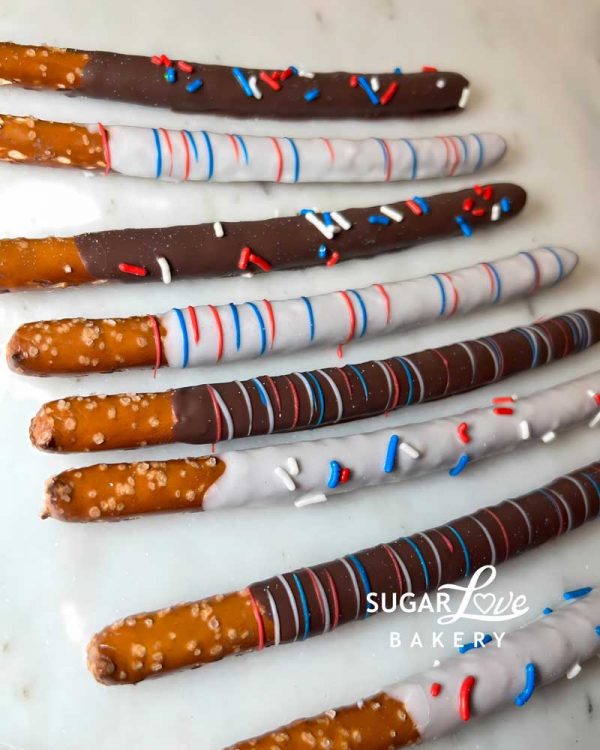 4th of July Pretzel Rods