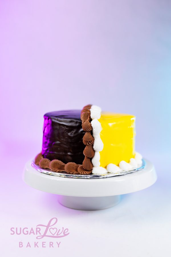 Half Lemon/Half Chocolate Doberge Cake - Image 2