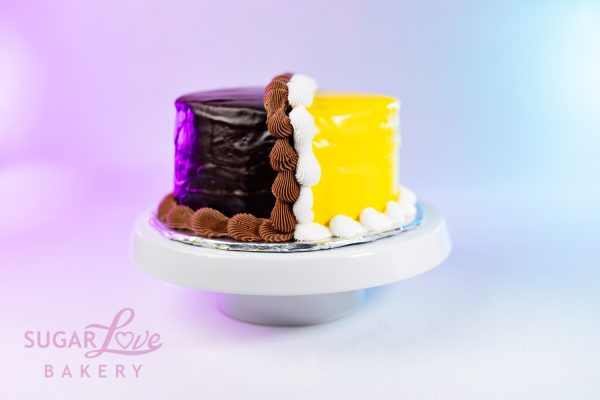 Half Lemon Half Chocolate Doberge Cake