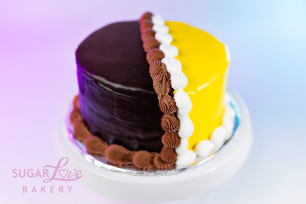 Half Lemon/Half Chocolate Doberge Cake - Image 3