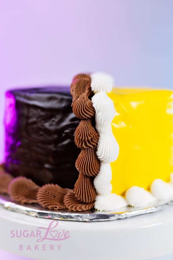 Half Lemon/Half Chocolate Doberge Cake - Image 4