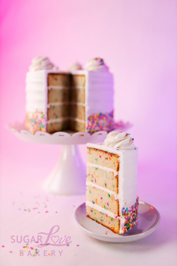 Delicious Vanilla Funfetti Cake Slice at Sugar Love Bakery in Slidell