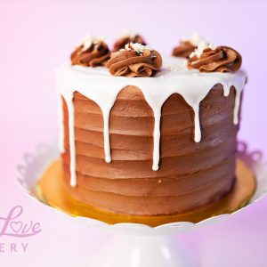Wedding Cake with Chocolate Icing