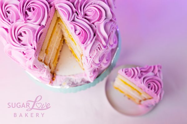 Swirly Rosettes Wedding Cake - Image 5