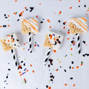 Classic Halloween Rice Krispie Pops