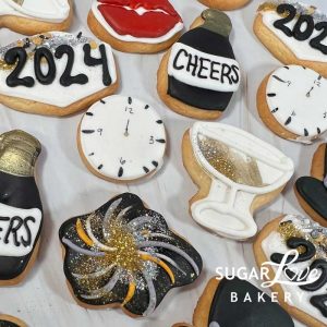 Mini New Years Decorated Cookie Tray