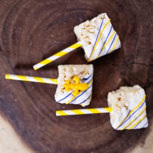LSU Rice Krispie Pops