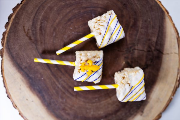 LSU Rice Krispie Pops