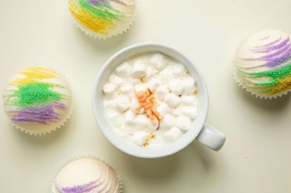 King Cake Hot Chocolate Bomb 4pack - Shipped - Image 2