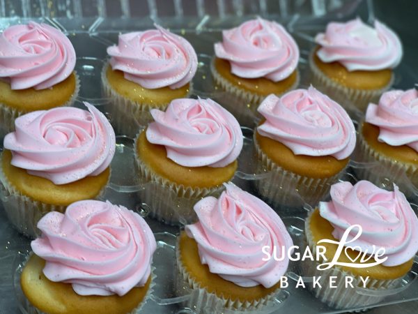 Standard Pink Swirl Cupcakes