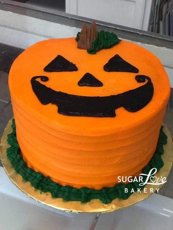 Sugar Love Jack-o-Lantern Cake