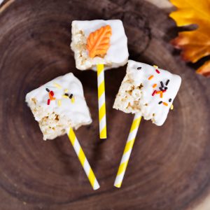 Fall Rice Krispie Pops
