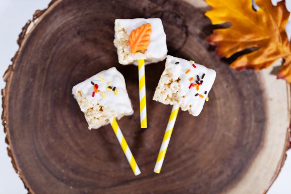 Fall Rice Krispie Pops