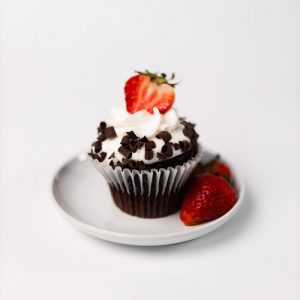 Strawberry Filled Chocolate Cupcake
