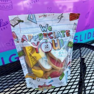 Teacher Appreciation Decorated Mini Cookies