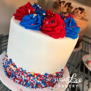 Simple 4th of July Cake