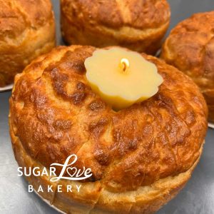 Butter Candle with Fresh Baked Focaccia Bread